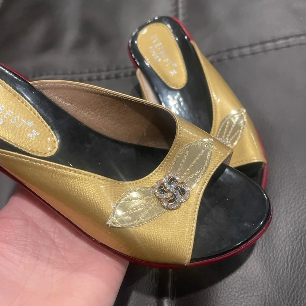Stylish‎ Gold Kids Dress Shoes